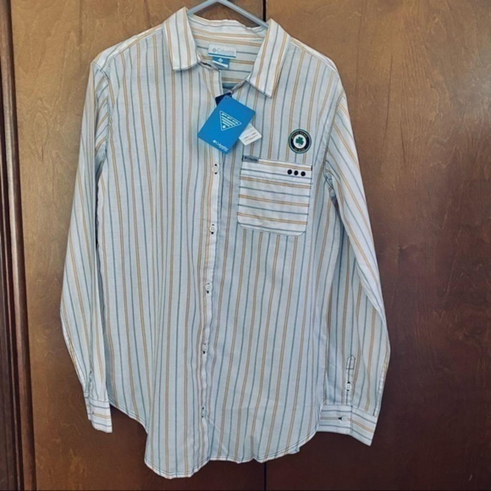 Columbia Ladies Notre Dame Button Front NWT Medium